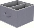 Collapsible Fabric Storage Drawer 11"x11"x7" - Foldable Closet Drawer for Hanging Closet Organizer, Shelf Drawer for Clothes, Underwear, Socks, Grey