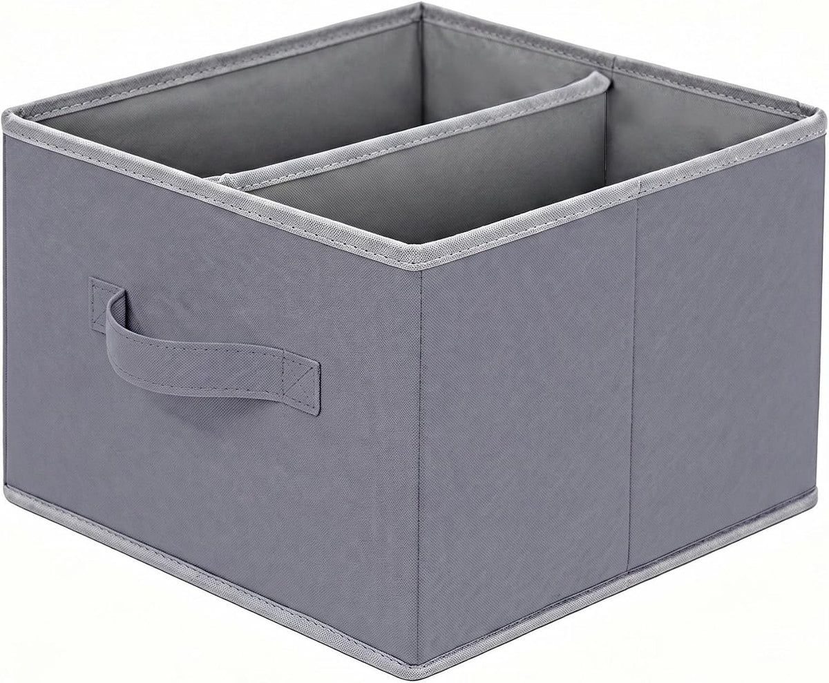 Collapsible Fabric Storage Drawer 11"x11"x7" - Foldable Closet Drawer for Hanging Closet Organizer, Shelf Drawer for Clothes, Underwear, Socks, Grey