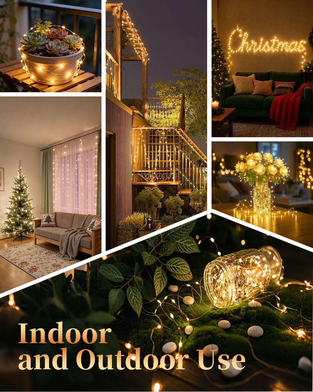 8-Pack Fairy Lights Battery Operated, 33ft 100 LED(Total 264ft 800 LEDs)