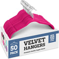ZOBER Premium Velvet (50 Pack) Non Slip Ultra Slim Clothes Hangers for Tops, Dress Shirts, Blouses, Strappy Dresses, Delicates - Gain 50% Closet Space, 360° Swivel Hook