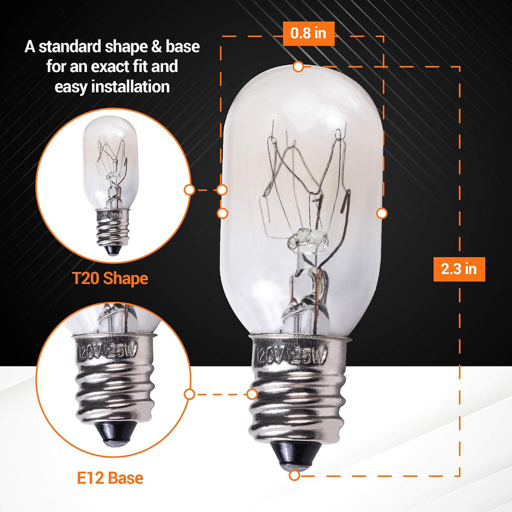 BlueStars E12 T20 25W Incandescent Bulbs Salt Lamp 120V 2700K Warm White