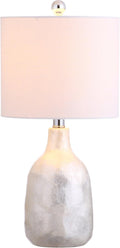 JONATHAN Y Lucille 21" Capiz Seashell Table Lamp, Pearl White