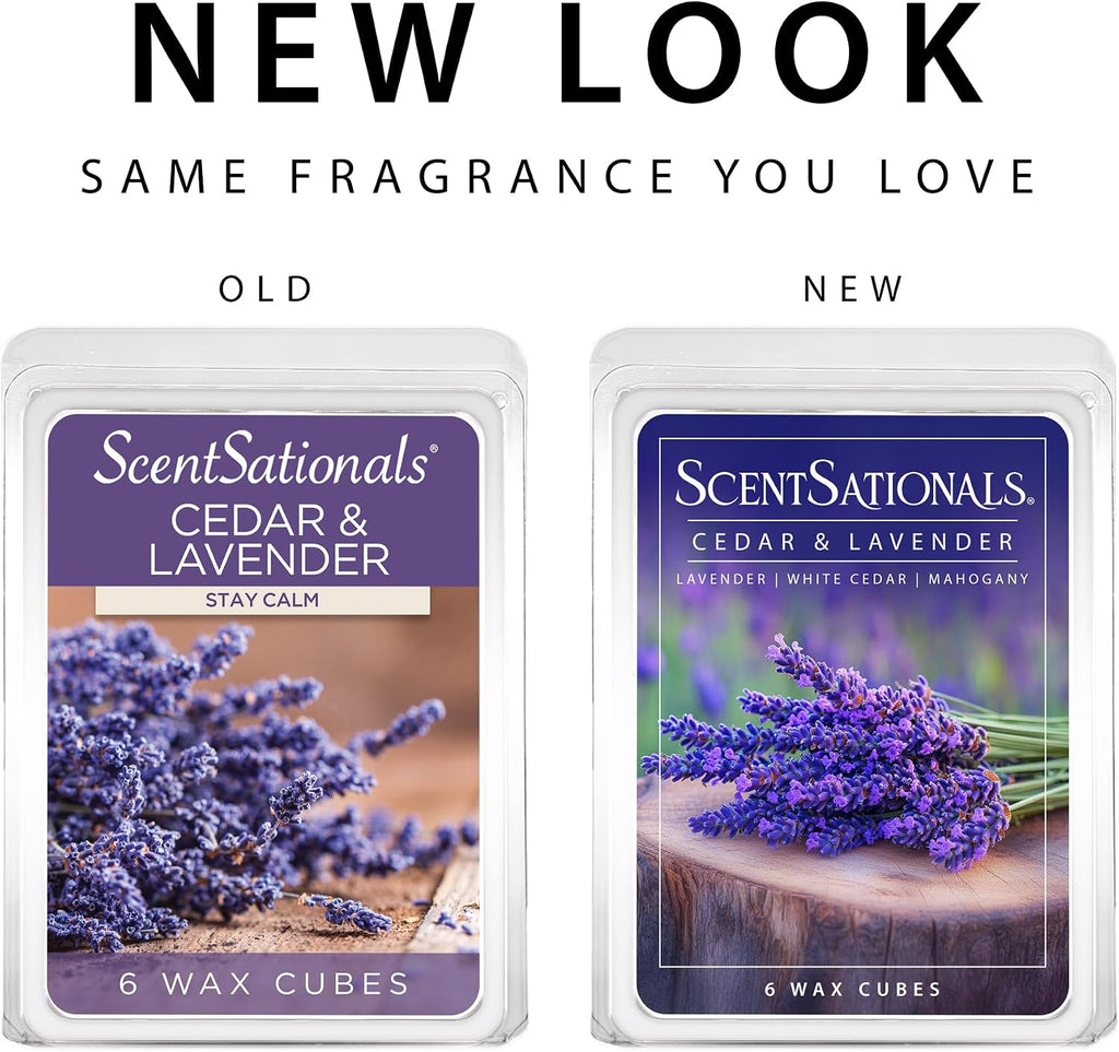 Scentsationals Cedar & Lavender Scented Wax Melts, 15oz (36 Cubes)