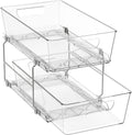 Simple Houseware 2 Tier Basket Drawer Cabinet Pull-Out Organizer, Clear