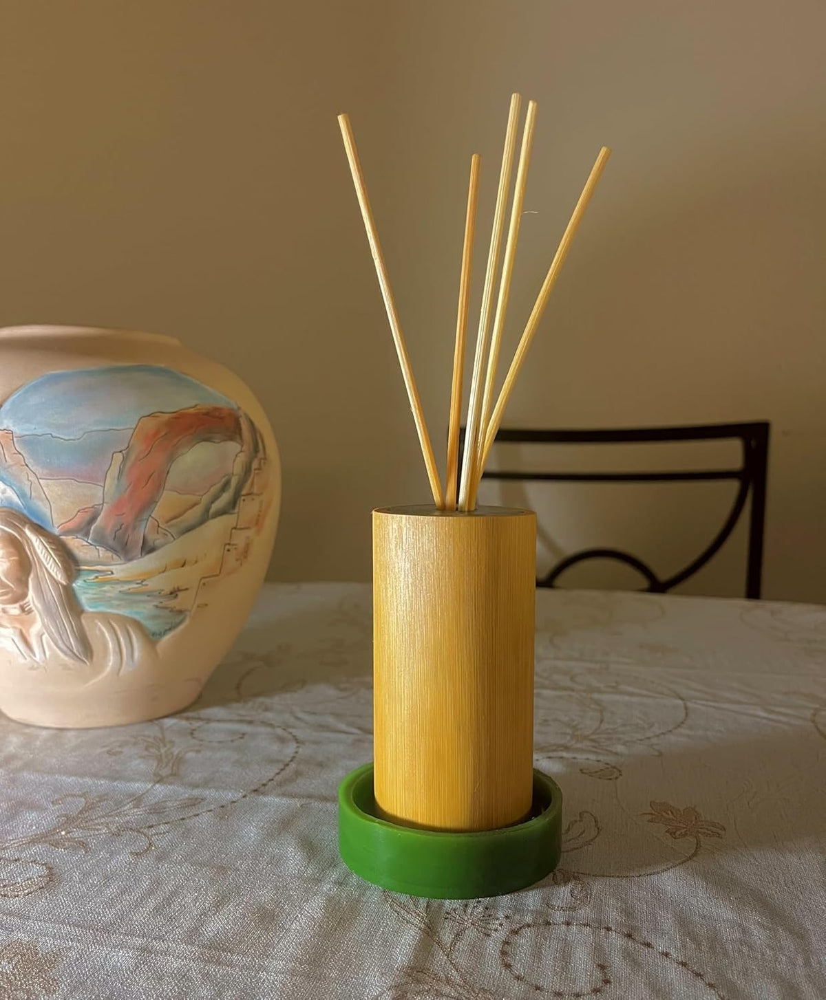 Bamboo Forest Reed Diffuser Set, 90 ml, Alcohol-Free Home Fragrance, Natural Bamboo Design, Bathroom & Home Decor