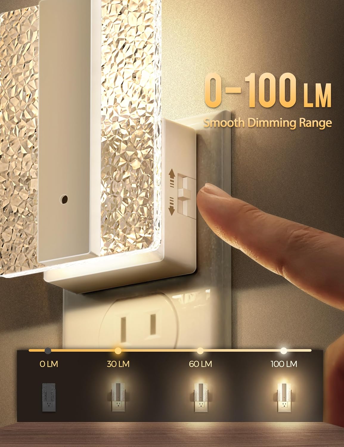 DORESshop LED Night Lights Plug Into Wall, [2 Pack] Mordern Night Light