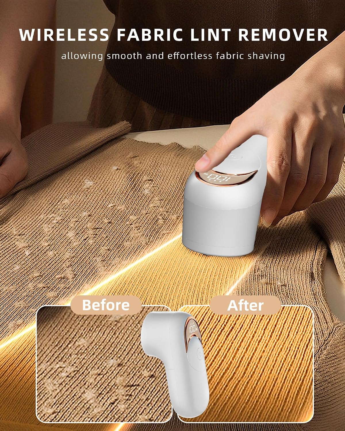 Fabric Shaver Lint Remover for Clothes, Portable Sweater Defuzzer