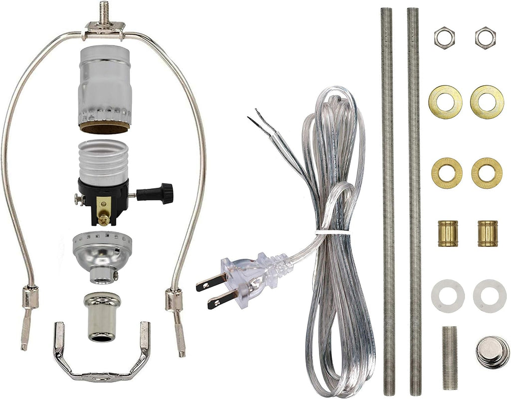 Creative Hobbies ML94KIT Premium Lamp Kit with All Parts for DIY Lamp Design or Repair (Silver)