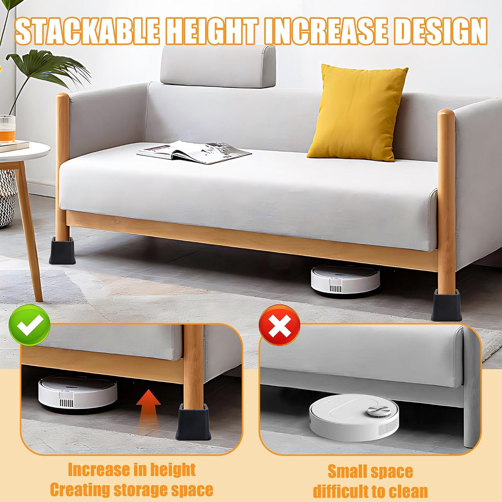 BTSD-home Adjustable Bed Risers, 3 to 10 Inch Heights