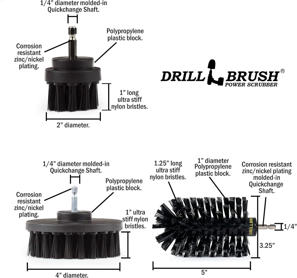 Grill Cleaning Brush Drill Attachment Set - Pellet Smoker Accessories