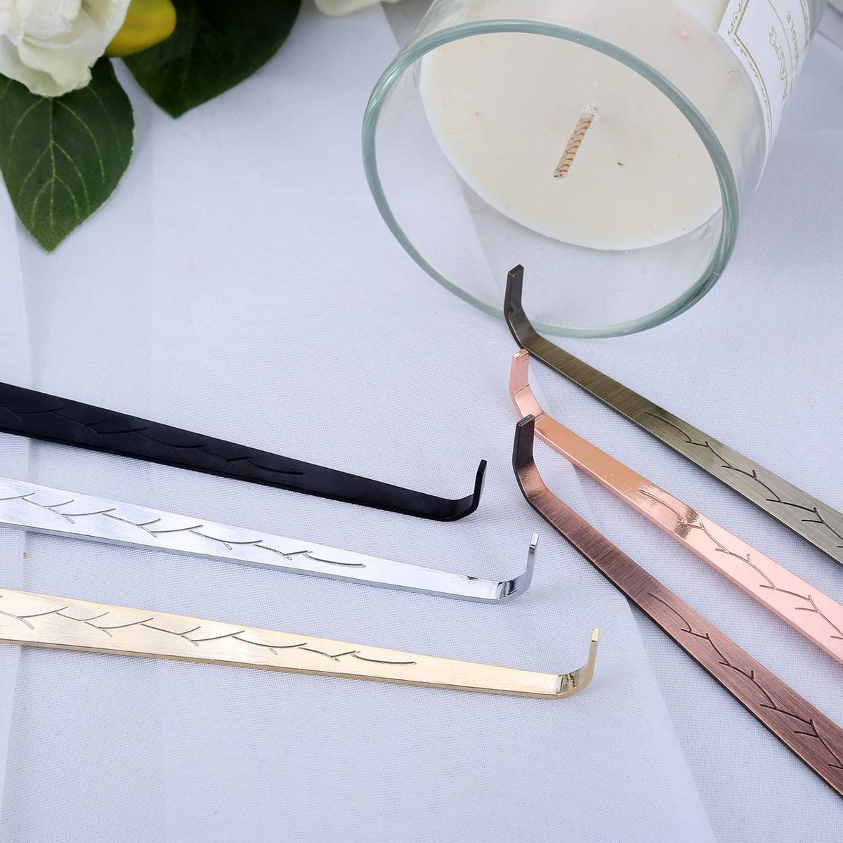 4-in-1 Stainless Steel Candle Care Kit for Candle Lovers, Red Bronze