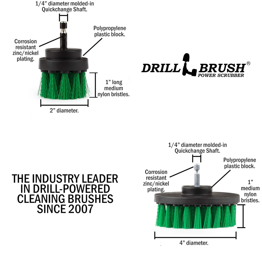 Drill Brush Kitchen Cleaning Supplies - Drill Brush Microwave Scrubber Set