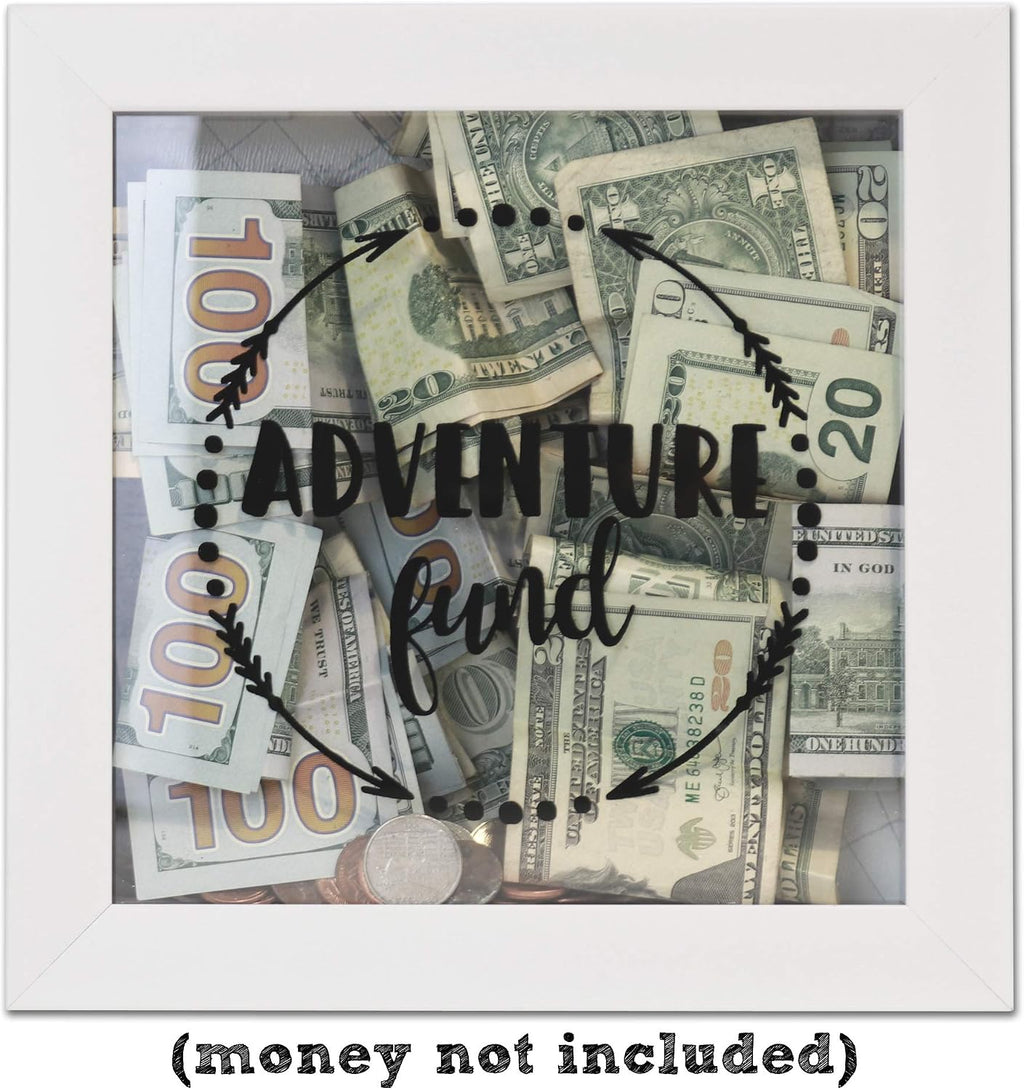 Lawrence Frames 8x8 Adventure Fund White Shadow Box Frame