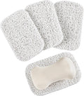 4 Pack Soap Holder Pad，Soap Holder for Kitchen & Bathroom，White Non-Slip Soap Lifting Pads for Soap Dish