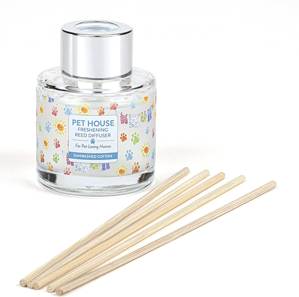 Sunwashed Cotton Home Freshening Reed Diffuser Set Pet House