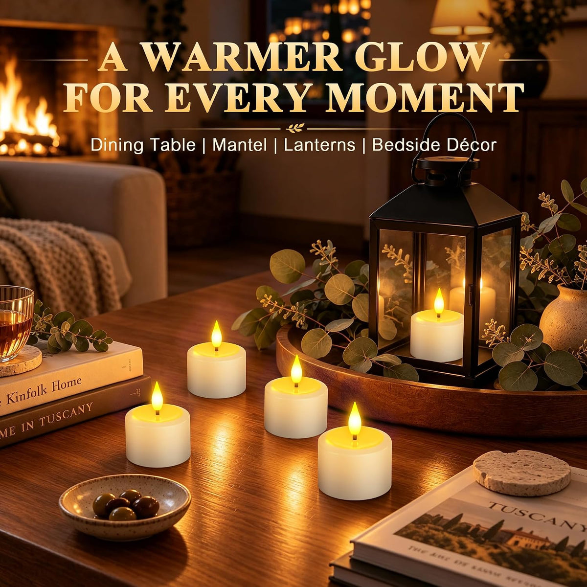 SoulBay Rechargeable Tea Lights with Remote Timer, Flameless Candles 1.38"
