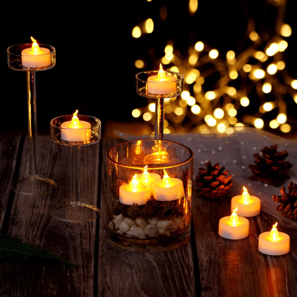 AGPTEK Timer Tealights, 24 Pack Flameless LED Candles