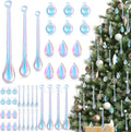 Vercraft 100 Pcs Christmas Tree Acrylic Hanging Ornaments, Laser Color
