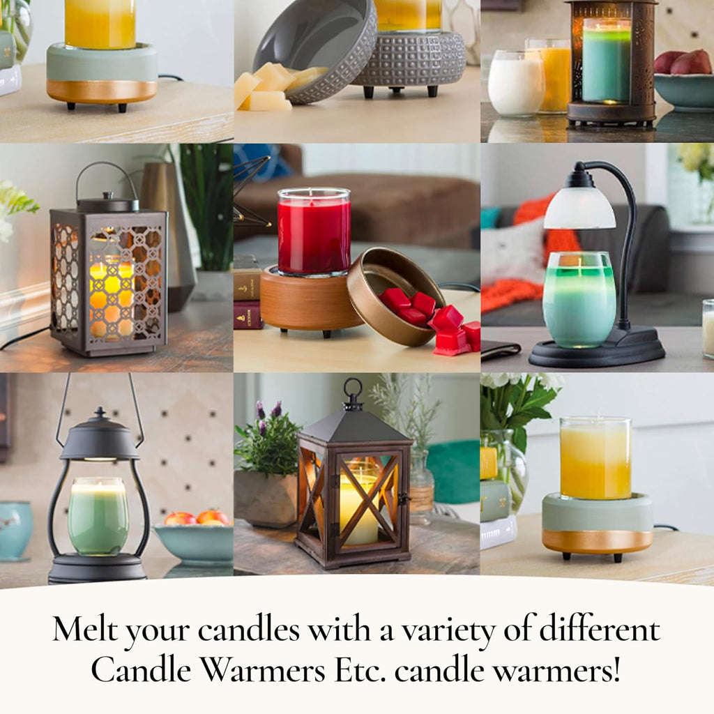 Candle Warmers ETC. Illumination Fragrance Warmer- Light-Up Warmer for Warming Scented Candle Wax Melts and Tarts or to Freshen Room, Reflection Mosaic Silver Glass