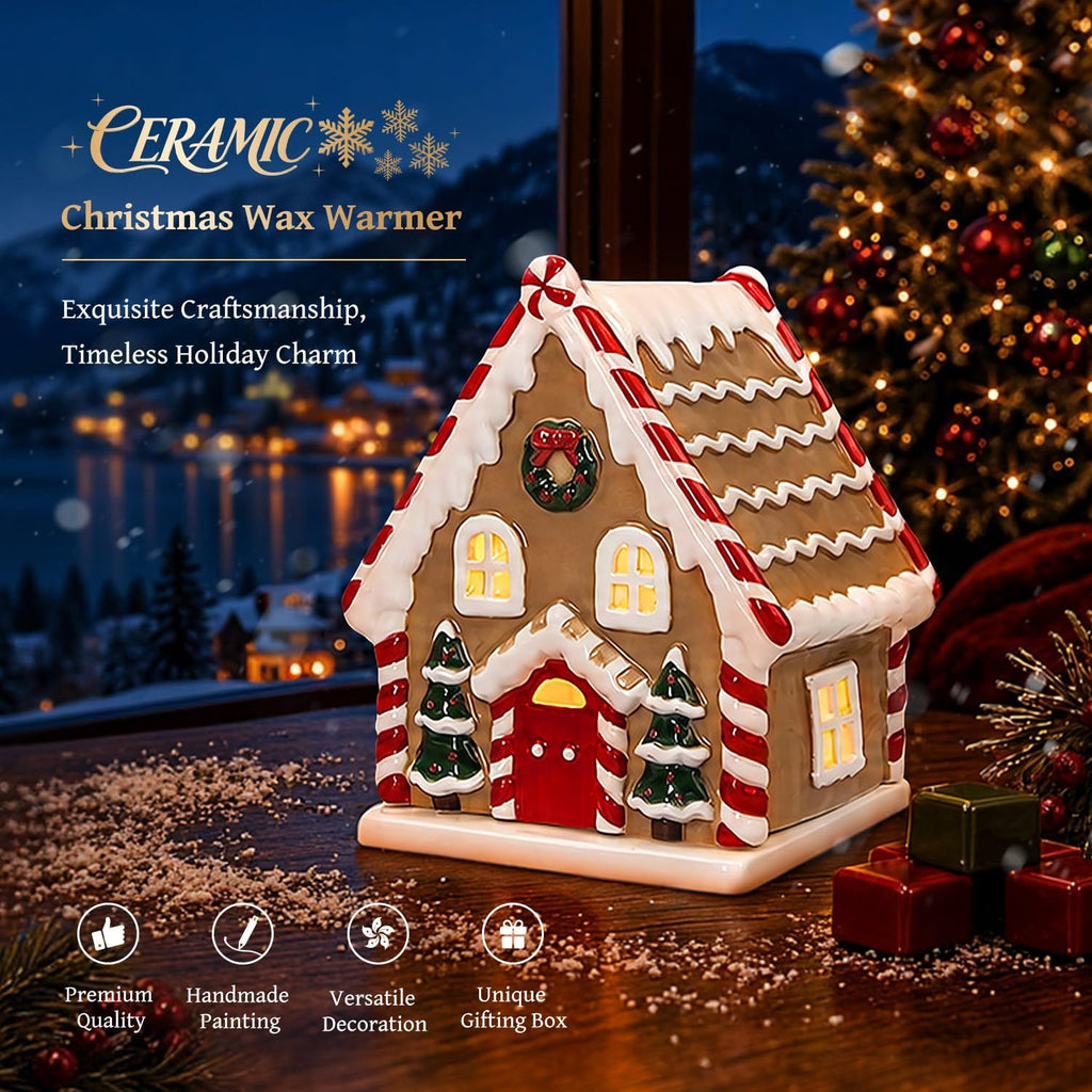 ARVIDSSON Christmas Wax Melt Warmer for Scented Wax, Gingerbread House