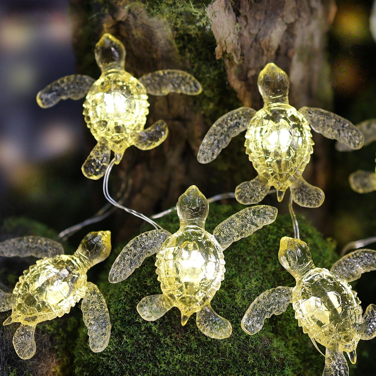 Sea Turtle Fairy Lights Ocean Theme String Lights Indoor-Cute Beach Light USB Plug in & Battery Operated 10ft 30 LEDs with Remote Control- Decorative Lights for Christmas Tree Bedroom Camping