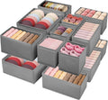 Drawer Clothing Organizer 16-Pack, Grey Underwear Dividers