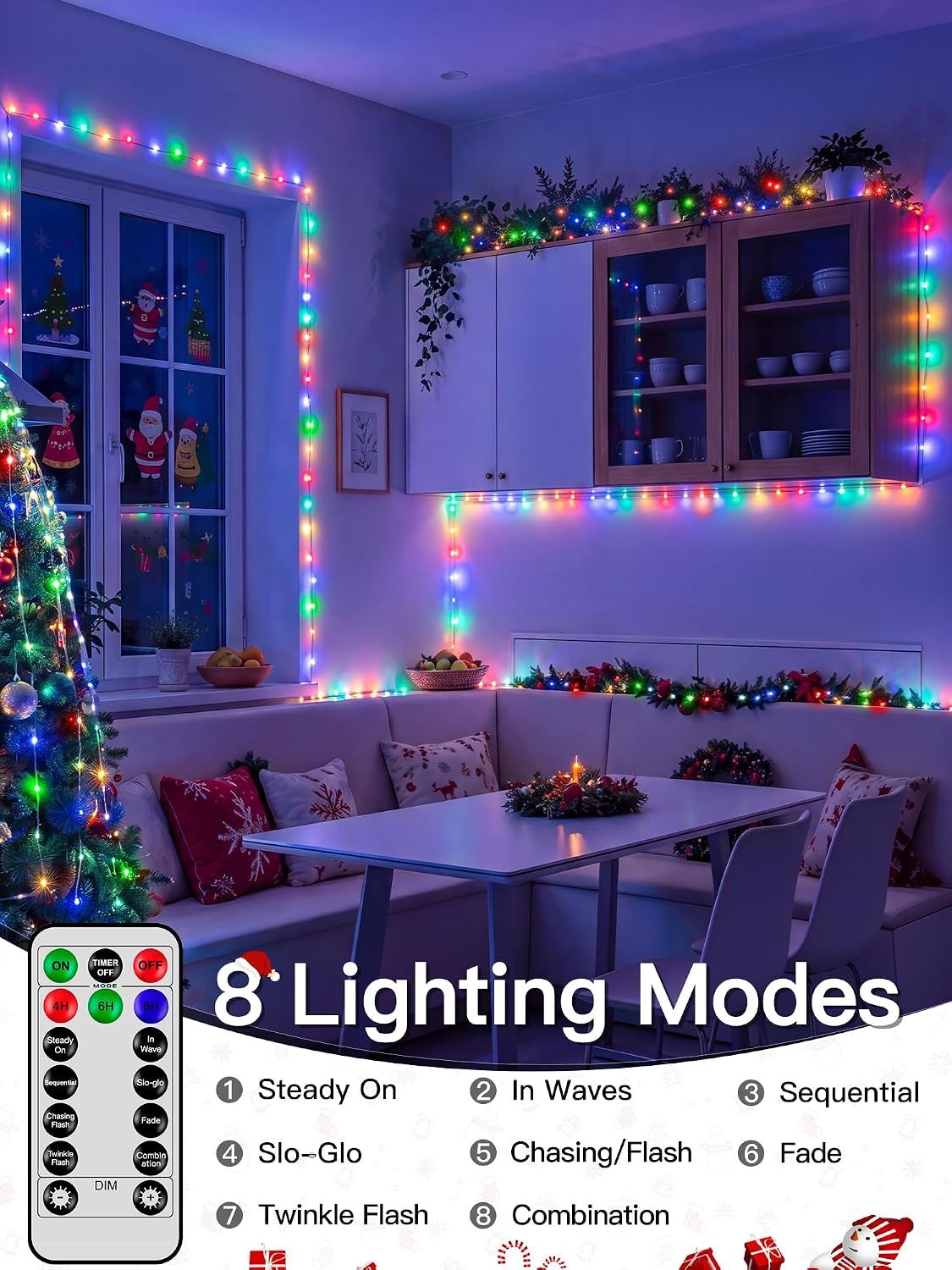 Christmas Lights Outdoor 1000LED 328FT, Multicolor String Lights