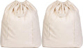 Canvas Laundry Bags - Extra Large, Heavy Duty, 100% Cotton Laundry Bag with Straps, Handles, and Drawstring - College Dorm Laundry Bag in XL Size - Washable, Foldable Laundry Basket Liner (2 Pack)