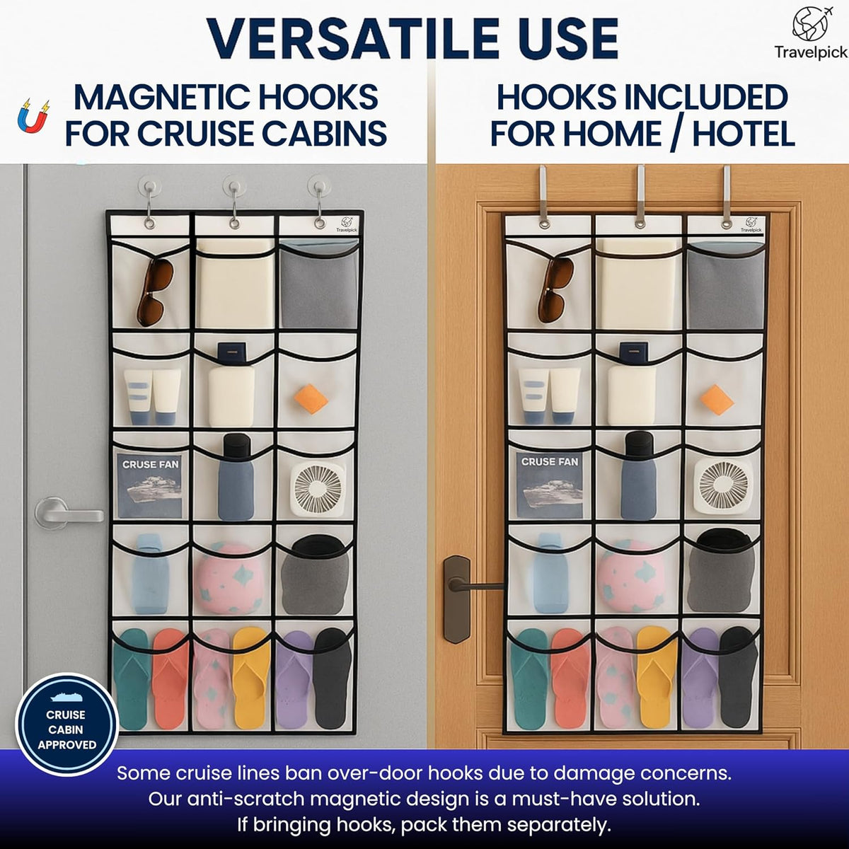 Cruise Ship Magnetic Door Organizer - Cruise Essentials 2026