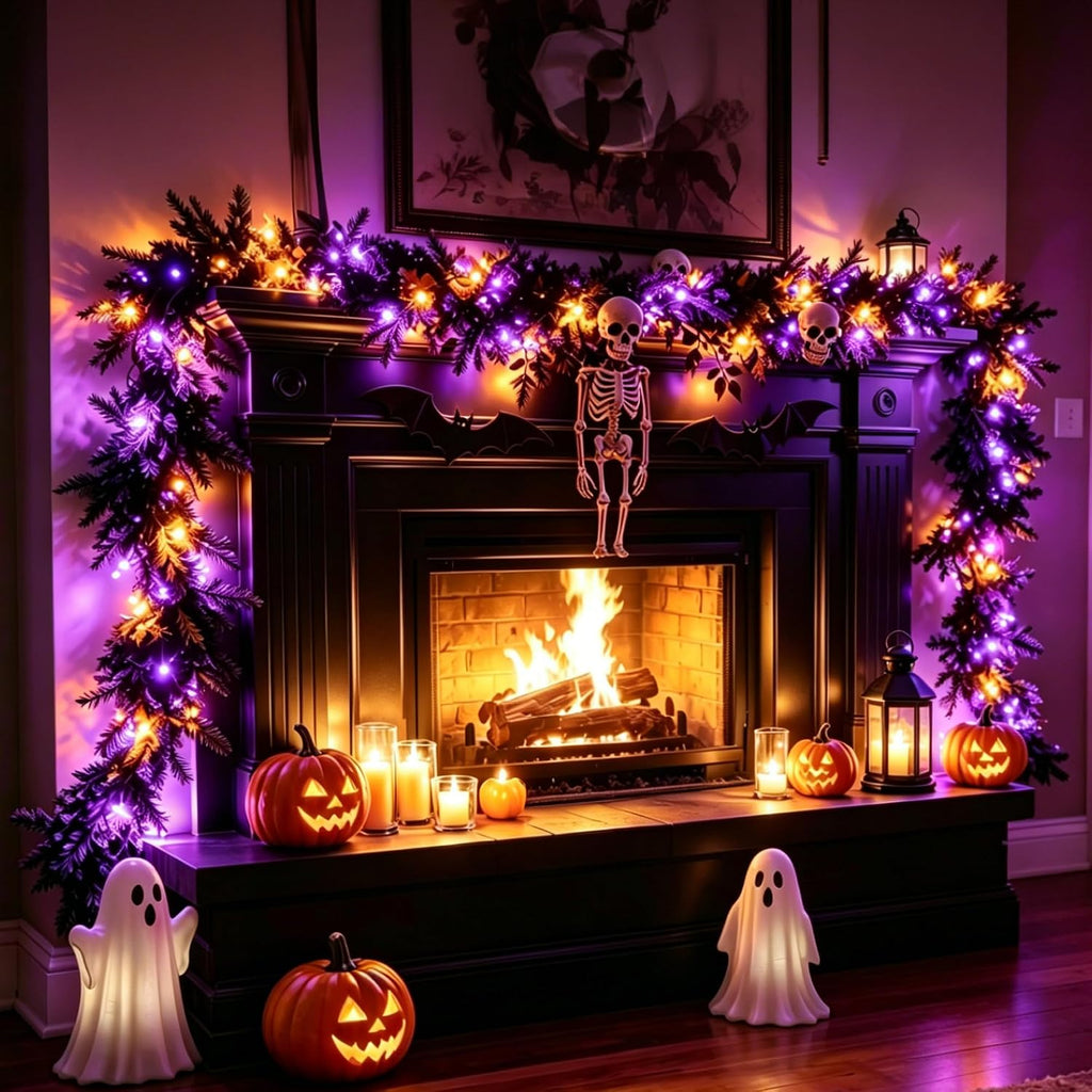 Dazzle Bright 4 Pack Battery Operated Halloween Lights, 16 FT String Lights