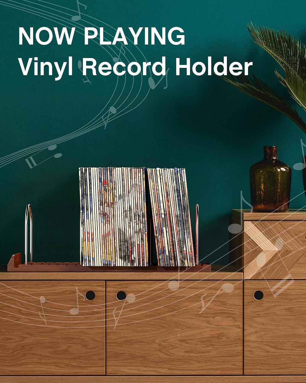 BS-VOG Now Playing Vinyl Record Holder Storage Fits 150 LPs, Gift Package