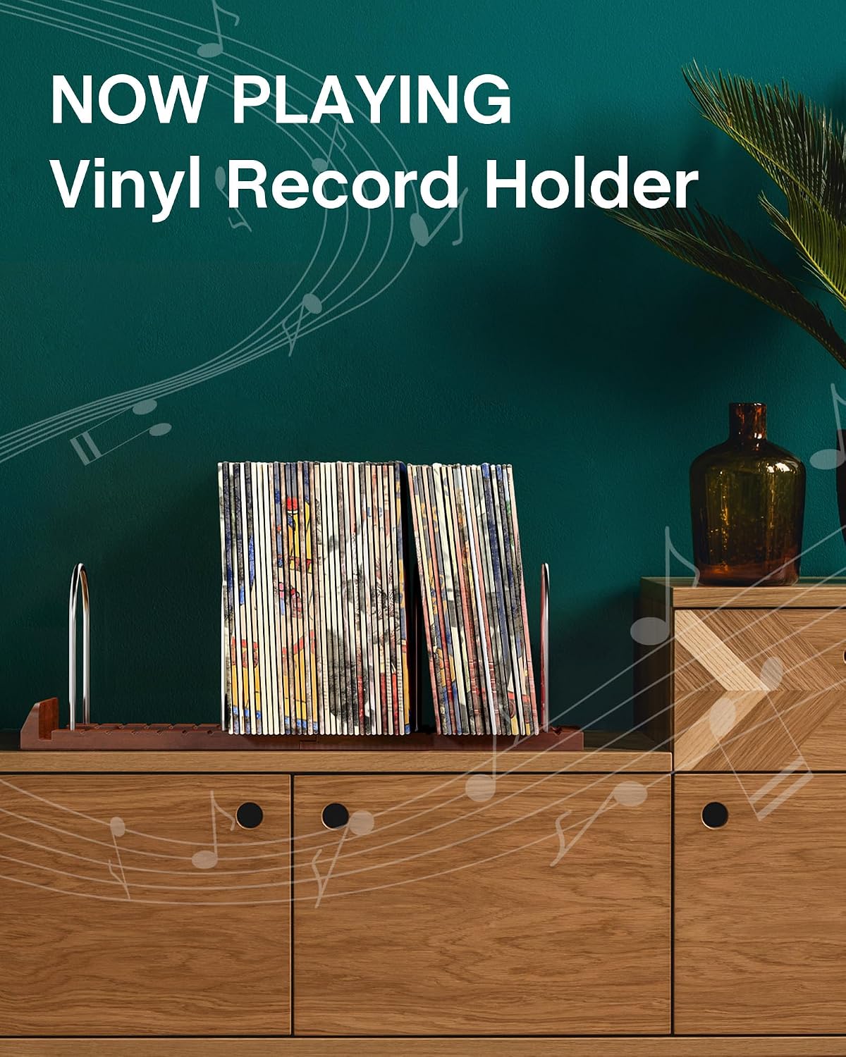 BS-VOG Now Playing Vinyl Record Holder Storage Fits 150 LPs, Gift Package