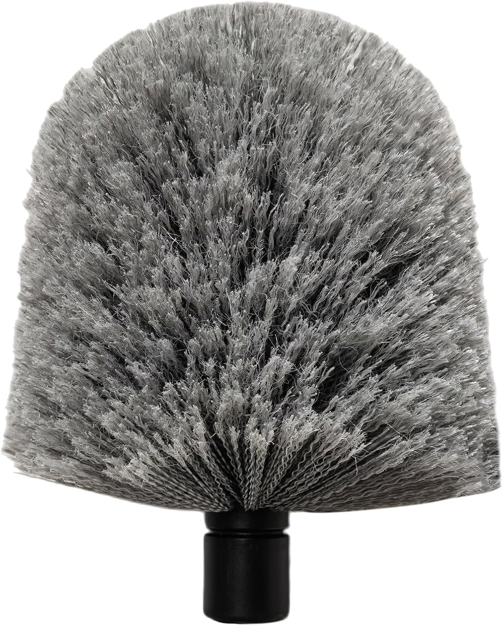 Grey Big Twist-On Cobweb Duster Head Brush, Fits Standard 3/4 inch Threaded Poles, Attachment Spider Web Duster Brush Great for Ceilings, Moldings, Floor Vents, and Corners