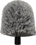 Grey Big Twist-On Cobweb Duster Head Brush, Fits Standard 3/4 inch Threaded Poles, Attachment Spider Web Duster Brush Great for Ceilings, Moldings, Floor Vents, and Corners