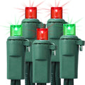 Brizled Red & Green Gentle Twinkle Christmas Lights, 100 LED Connectable