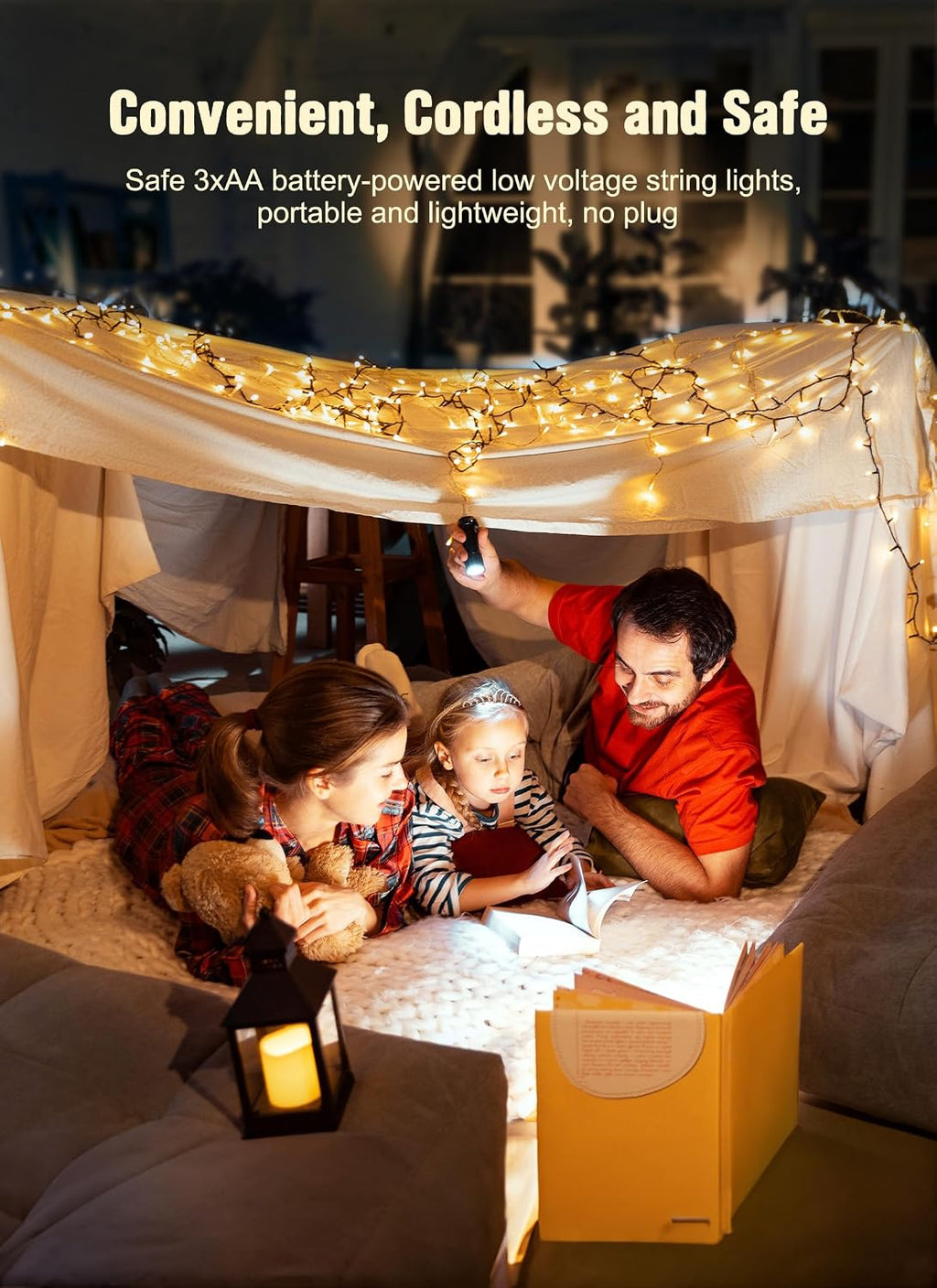 Brightown Battery Operated Christmas String Lights with Timer 2 Pack