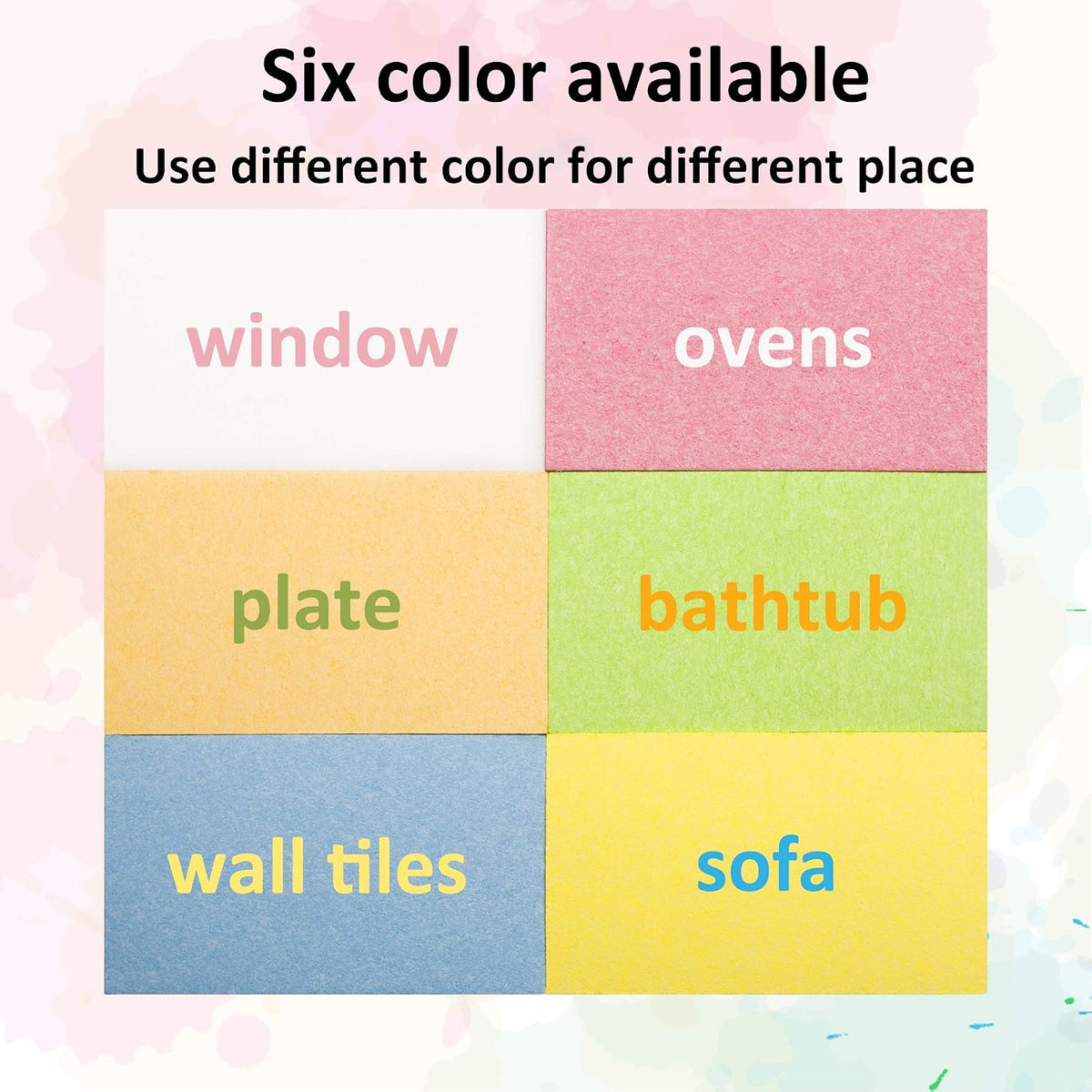 ARCLIBER 18 Pack Colorful Cellulose Sponges Non-Scratch for Kitchen Car
