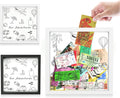 Jackma Travel Tickets Collection Shadow Box Frame, Funny Display Box for Collecting Tickets of Sporting Travelling Events – Piggy Bank Frame Memory Box with Slot on Top, White 12x12”