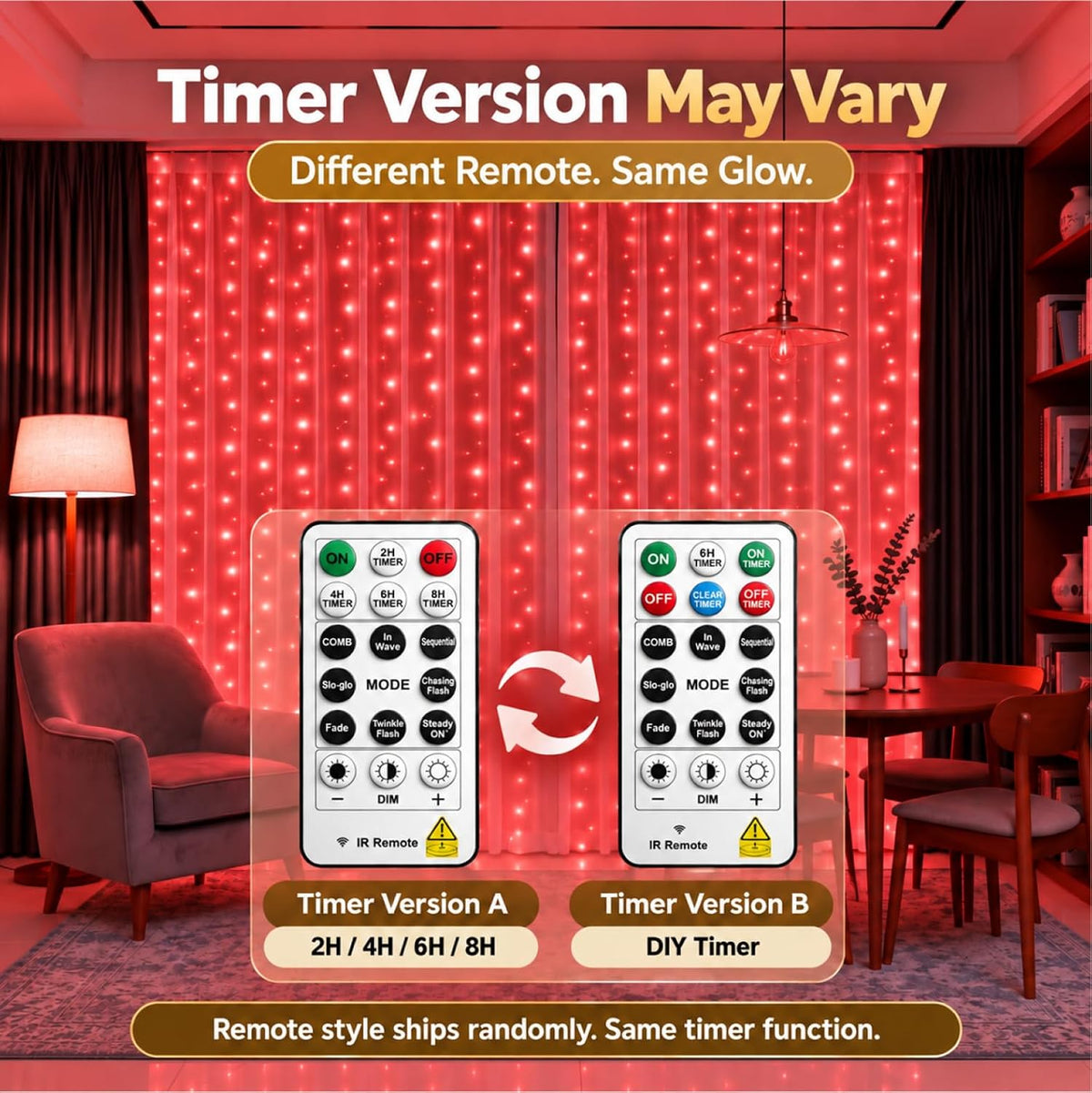 HXWEIYE 300LED Fairy Curtain Lights, 9.8x9.8Ft USB, Remote, 8 Modes & Timer