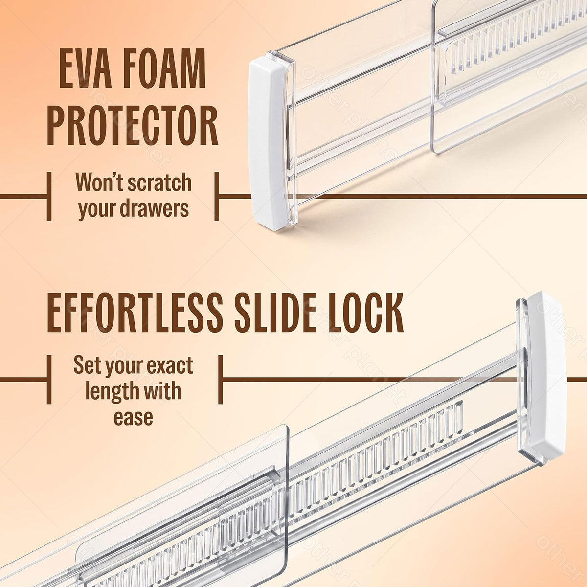 Drawer divider for clothes - 4 Plastic