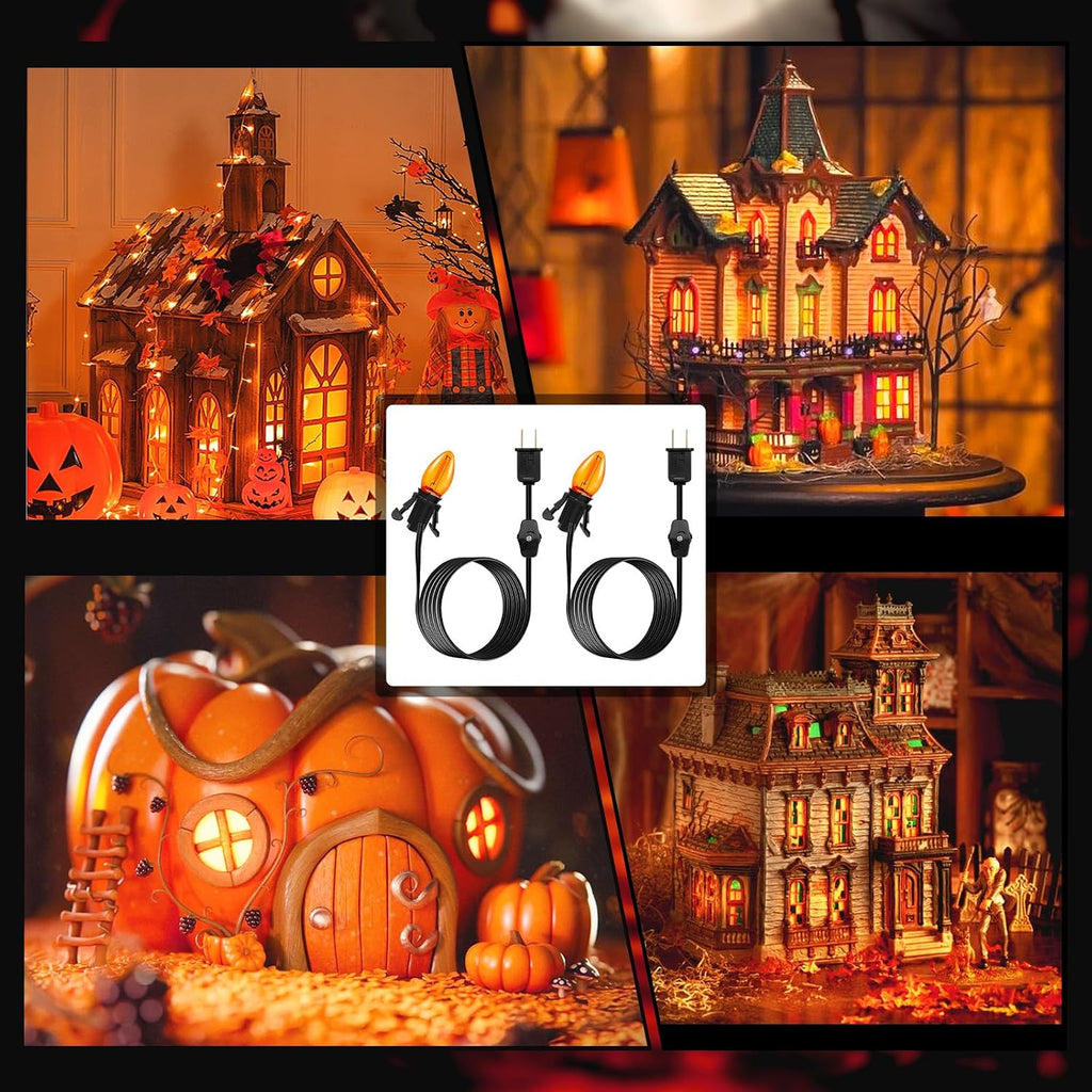 Brightown 6ft Accessory Cord with Light Bulb for Halloween Decor