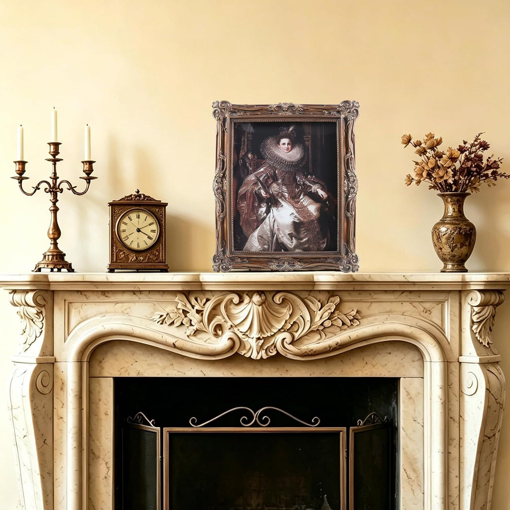 8x10 Vintage Picture Frames Ornate Bronze Antique Picture Frames 8x10 photo frame with Front Glass for Wall Hanging and Tabletop Unique Home Decor Wall Decor Living Room Victorian Style