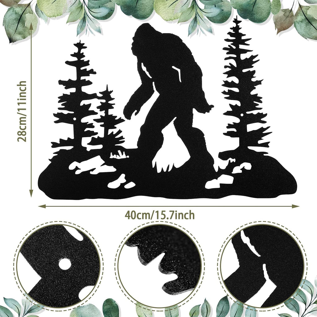 Demissle Big Foot Sasquatch Gift Bigfoot Wall Art Yard Decor, Black