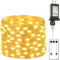 33FT 100 LED Fairy Lights Plug in with Remote, Twinkle Lights for Christmas