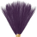 M METERXITY 20-Pack Faux Pampas Grass 21.7 Inch/55cm Small Fake Fluffy Pampas Grass Decor Pampas Grass Branches Vase Filler for Home/Wedding/Vase/Office/Party [Dark Purple]
