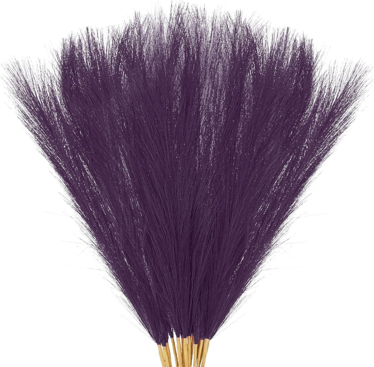 M METERXITY 20-Pack Faux Pampas Grass 21.7 Inch/55cm Small Fake Fluffy Pampas Grass Decor Pampas Grass Branches Vase Filler for Home/Wedding/Vase/Office/Party [Dark Purple]