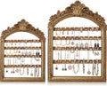 2 Pcs Gold Wall Hanging Earring Holder Frame Jewelry Organizer