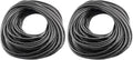 DGZZI Spiral Cable Wrap 4mm 25m Black Spiral Wrap Cable Binding Tidy Leads for TV PC Home Cinema CCTV Wires (Pack of 2)