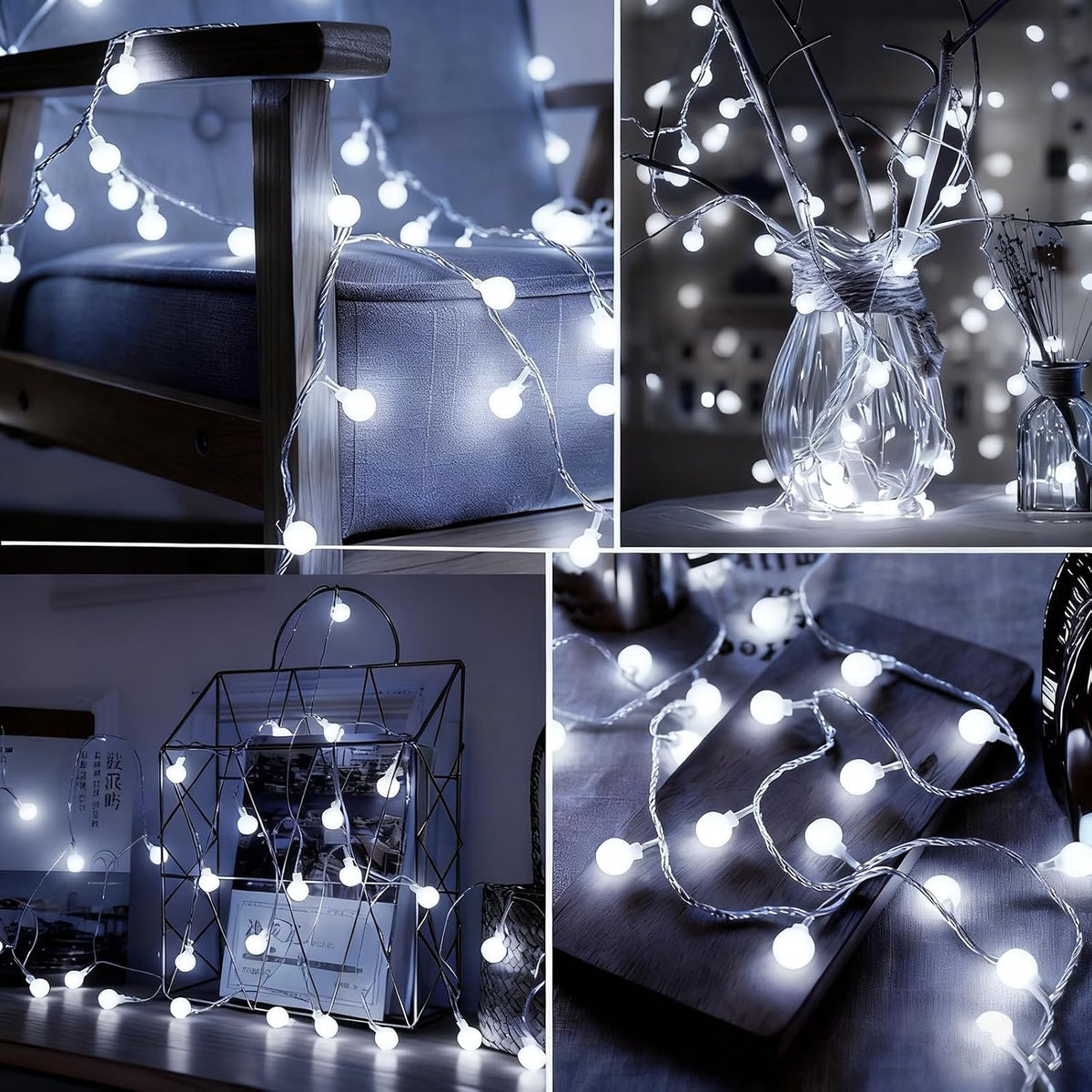 Led String Lights for Bedroom, Fairy Lights Plug in with Remote 38ft 100Led 8 Modes Timer Dimmable USB Christmas Lights for Indoor Bedroom Classroom Dorm Garden Party Wedding Xmas Decor, White