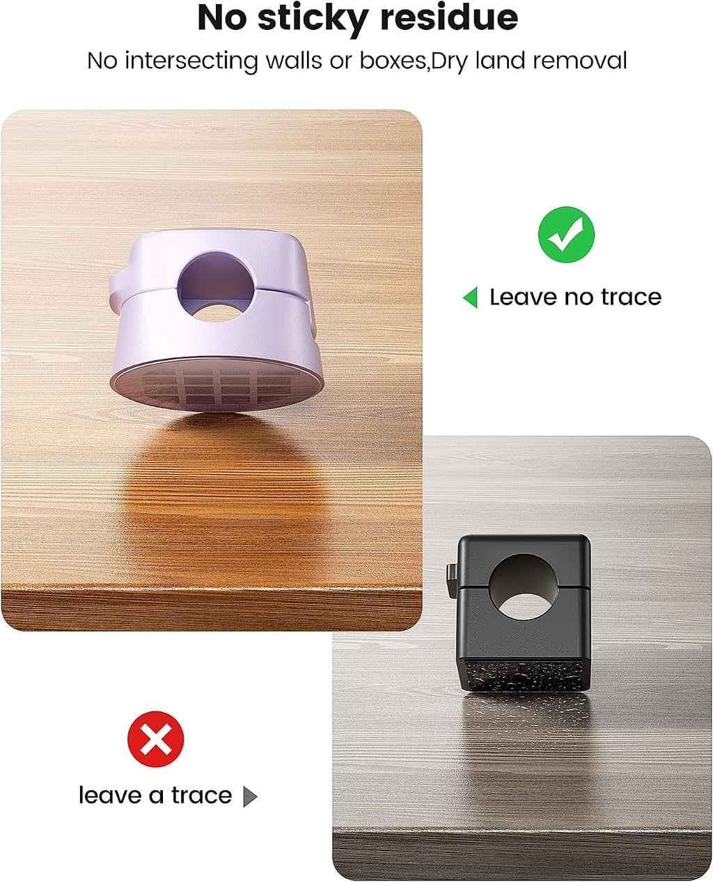 Toocki 6 Pack Magnetic Cable Clips, Purple